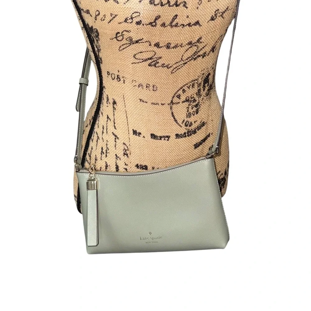 Kate Spade Small Crossbody Bag Dusky Pine  Leather‎ Zip Top Classic Minimalist